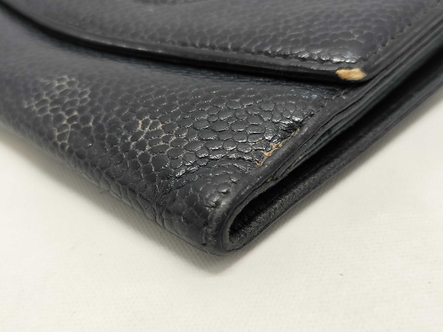 CHANEL Black Tri-fold Wallet
