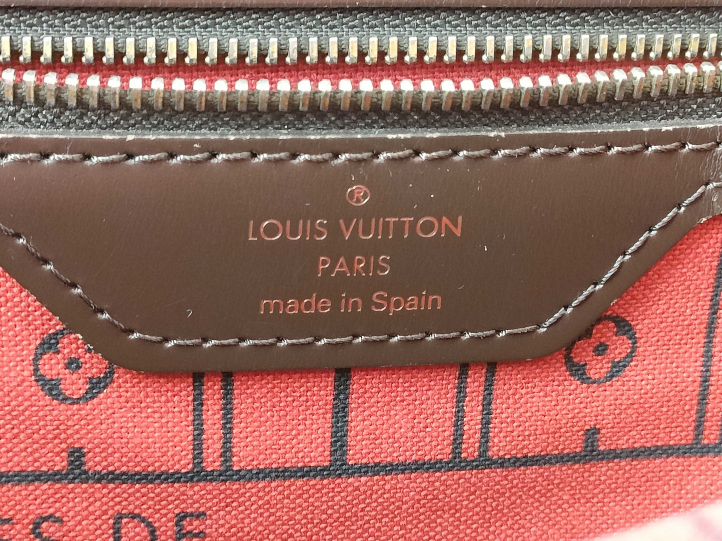 LOUIS VUITTON RFID verification failed CA4150 Damier Louis Vuitton Neverfull Damier Tote Bag