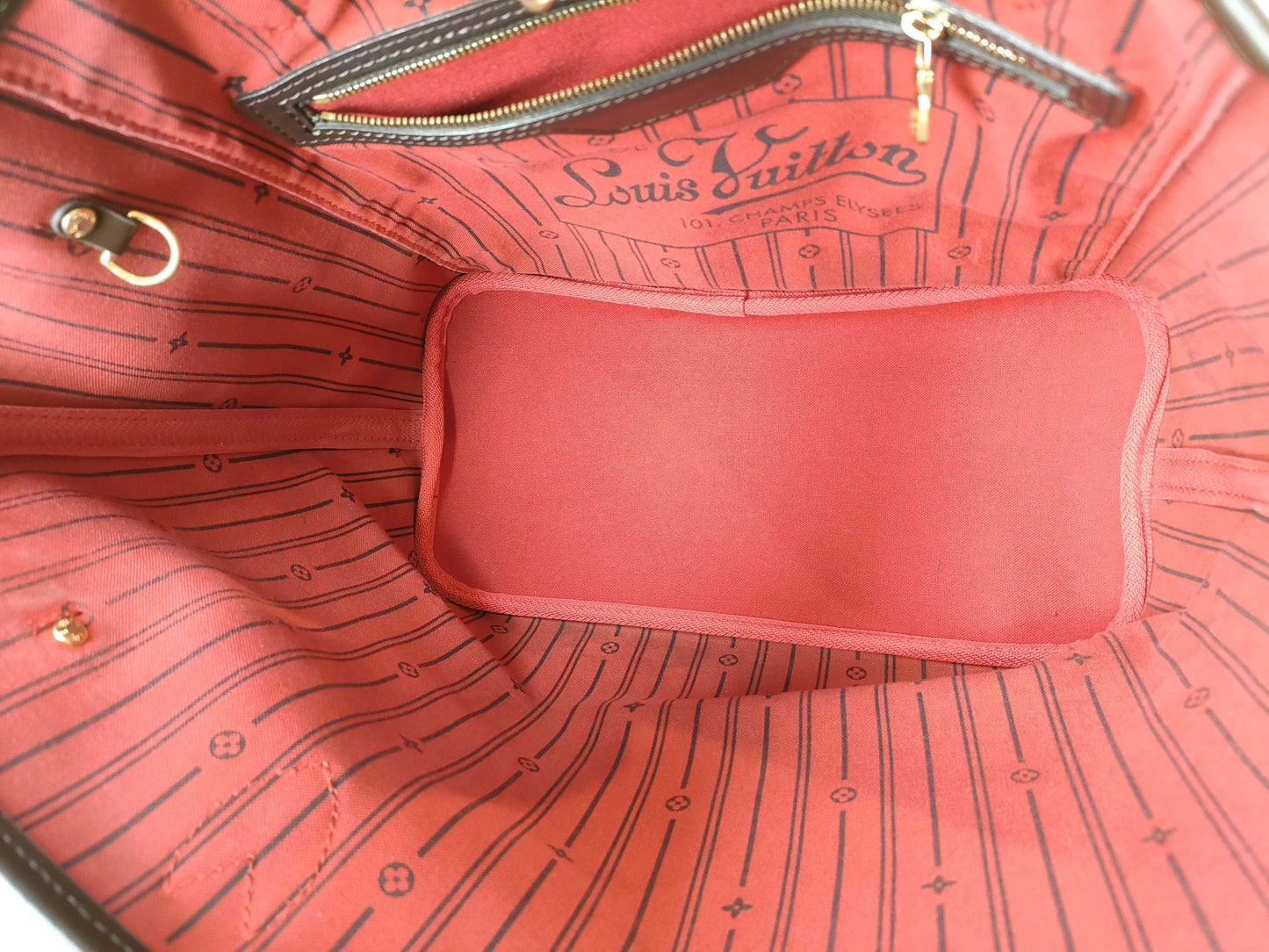 LOUIS VUITTON RFID verification failed SP5008 Damier Louis Vuitton Neverfull Damier Tote Bag