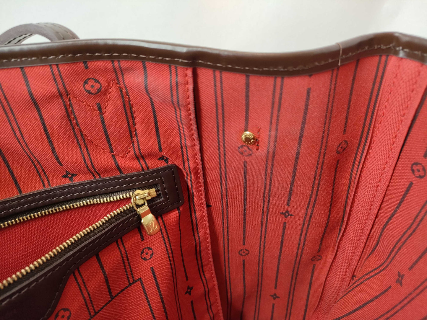 LOUIS VUITTON RFID verification failed SP5008 Damier Louis Vuitton Neverfull Damier Tote Bag