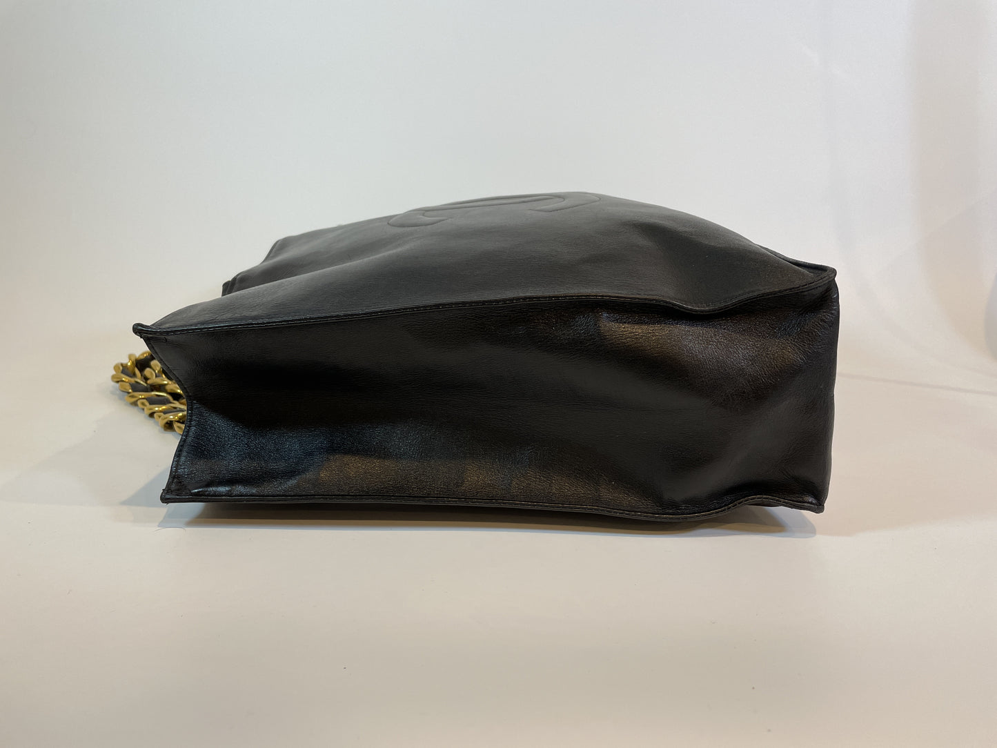 CHANEL Chain Tote Bag with Coco Mark Sticker