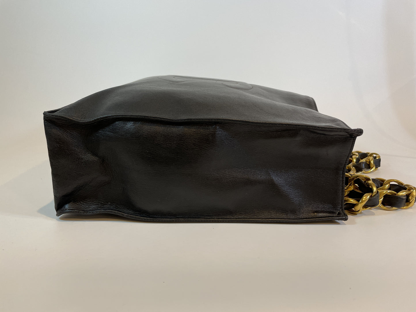CHANEL Chain Tote Bag with Coco Mark Sticker