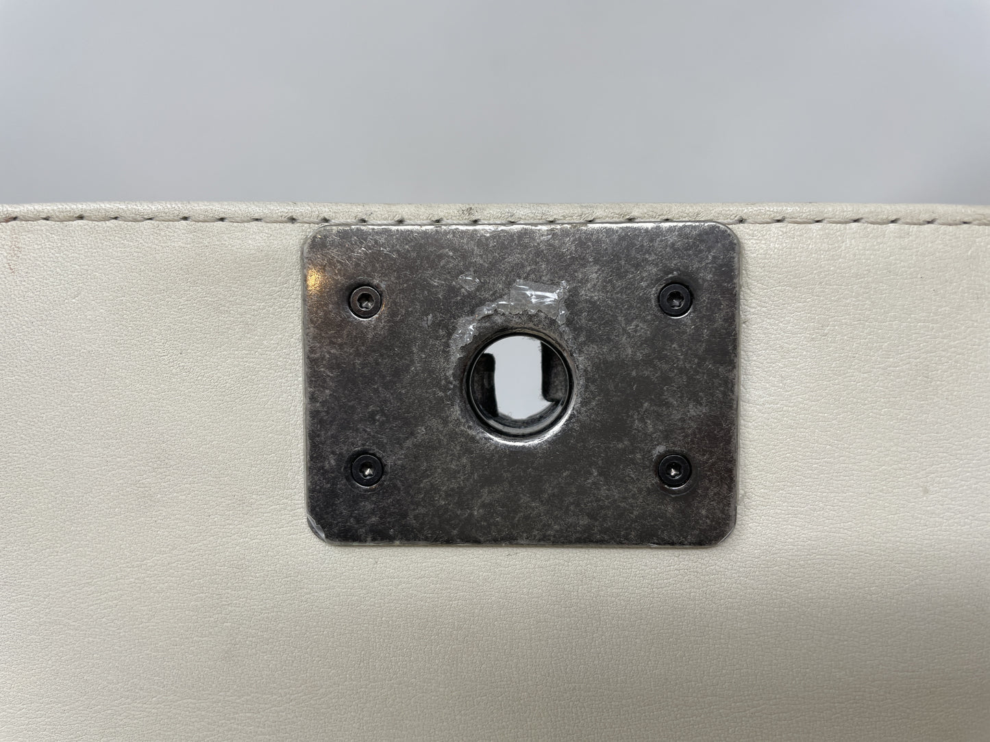CHANEL Boy V Stitch Shoulder Bag with Seal Card