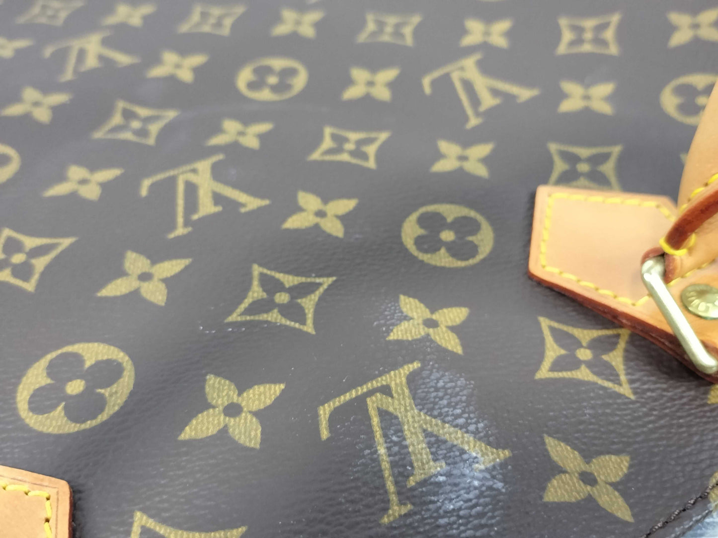 LOUIS VUITTON RFID Unverified MI0060 Monogram LV Sac Plat Monogram M511140 MI0060 Brown Tote Bag