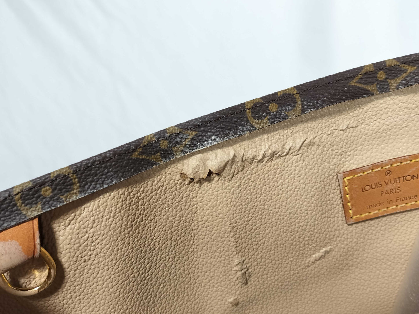 LOUIS VUITTON RFID Unverified MI0060 Monogram LV Sac Plat Monogram M511140 MI0060 Brown Tote Bag