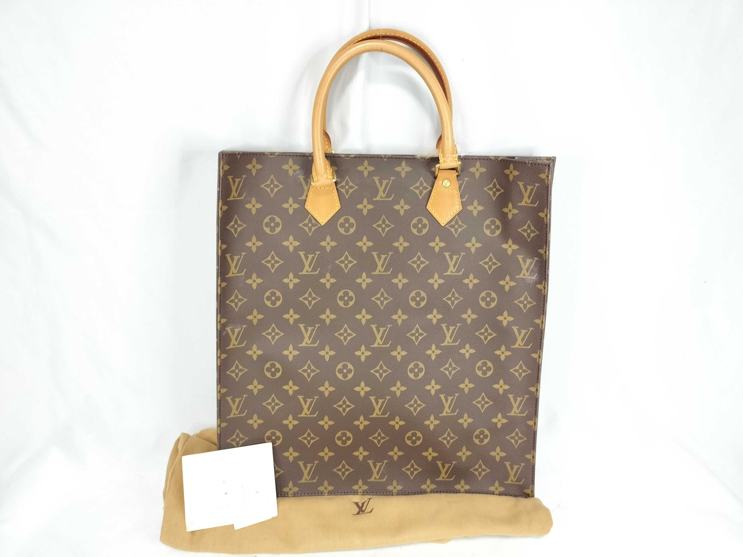 LOUIS VUITTON RFID Unverified MI0060 Monogram LV Sac Plat Monogram M511140 MI0060 Brown Tote Bag