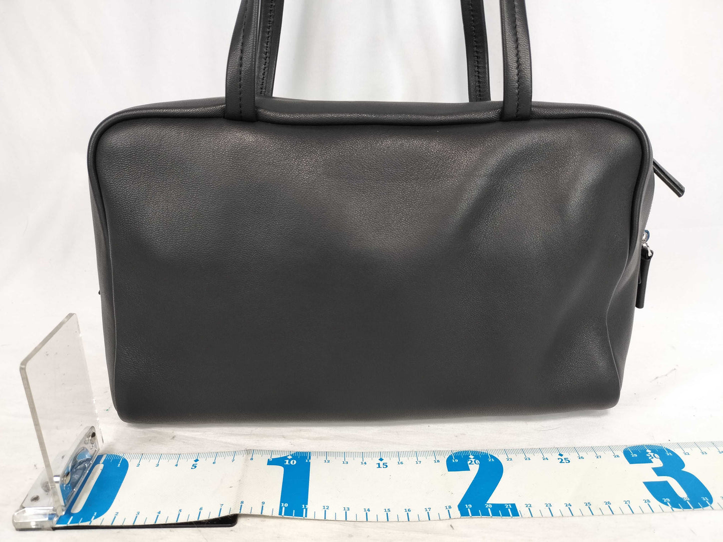 THE ROW Astra Bowling Bag in Nappa Leather, Black Shoulder Bag