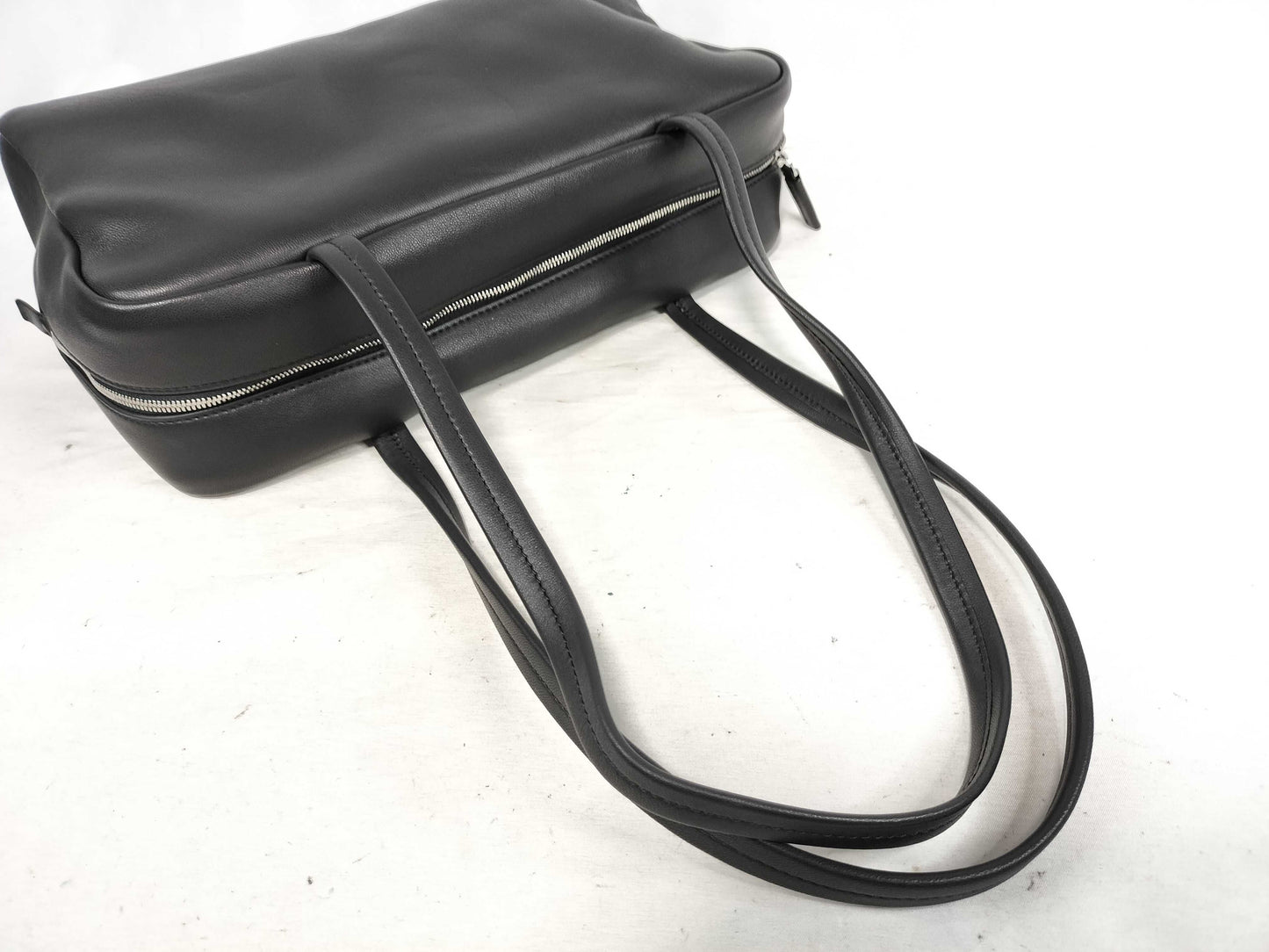 THE ROW Astra Bowling Bag in Nappa Leather, Black Shoulder Bag