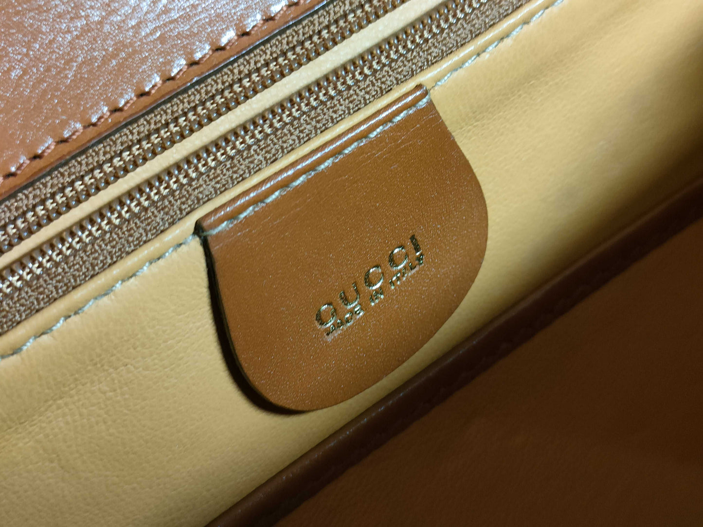GUCCI Bamboo GUCCI Handbag Bamboo Leather Brown Handbag