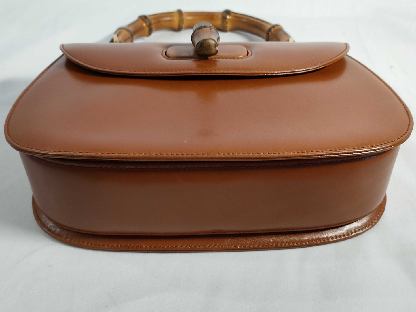 GUCCI Bamboo GUCCI Handbag Bamboo Leather Brown Handbag