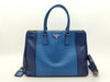 PRADA Prada 2-way bag, blue Saffiano leather tote bag