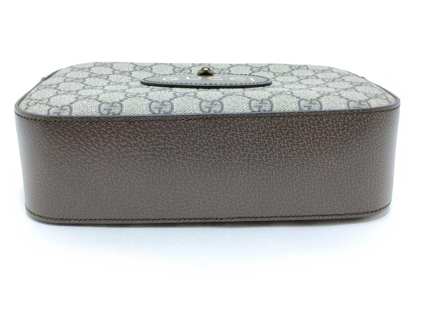 GUCCI GG Supreme Tiger Head PVC and Leather Shoulder Bag 476466