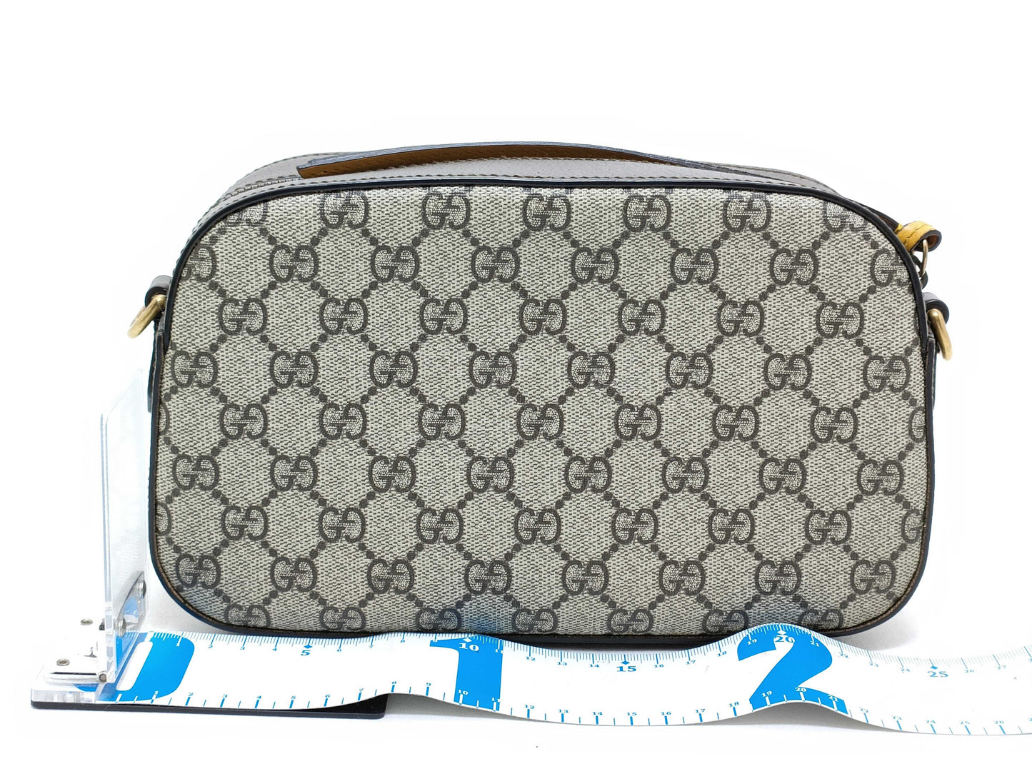 GUCCI GG Supreme Tiger Head PVC and Leather Shoulder Bag 476466