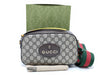 GUCCI GG Supreme Tiger Head PVC and Leather Shoulder Bag 476466