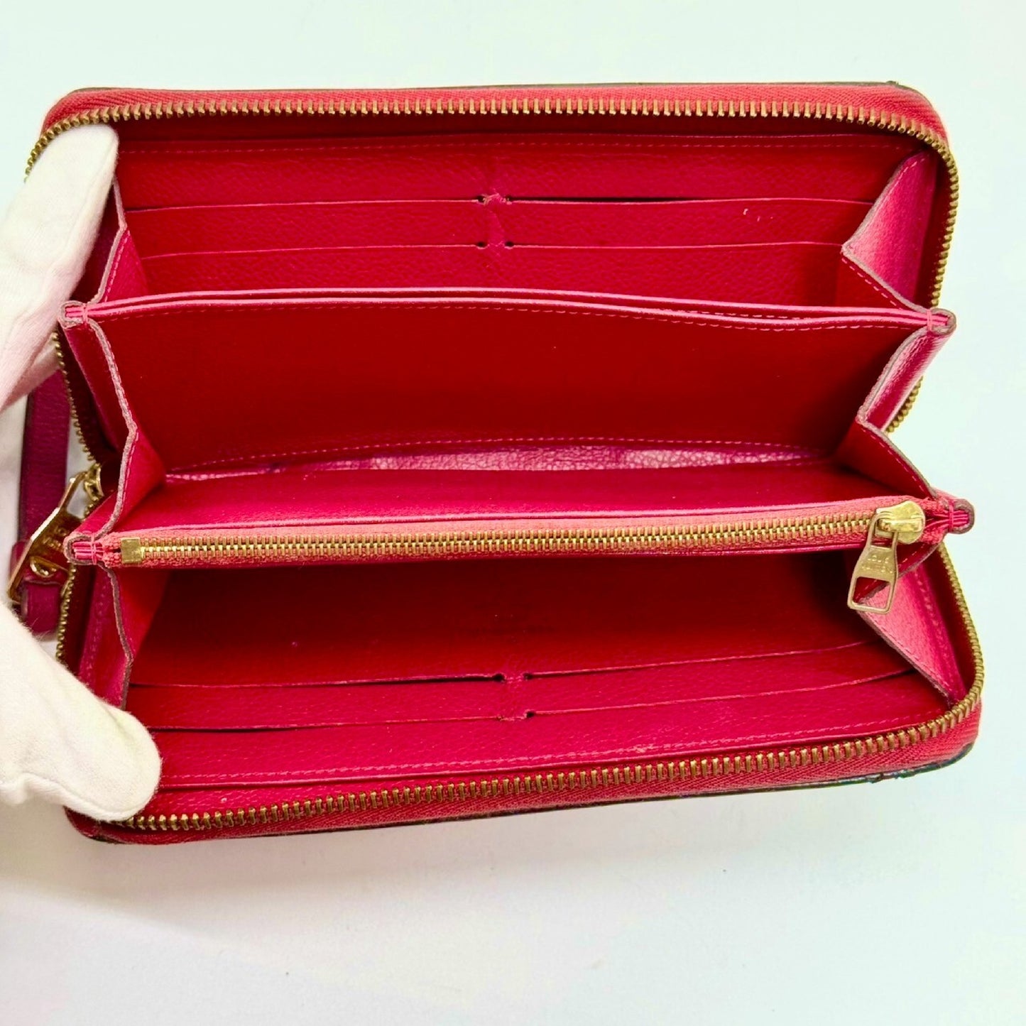 LOUIS VUITTON Monogram Empreinte Zippy Wallet Long Wallet Bordeaux SP1145 Wallet