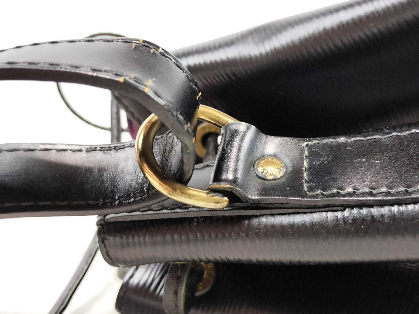LOUIS VUITTON RFID Unverified AR0996 Epi Louis Vuitton Petit Noe Shoulder Bag Handbag Noir Shoulder Bag