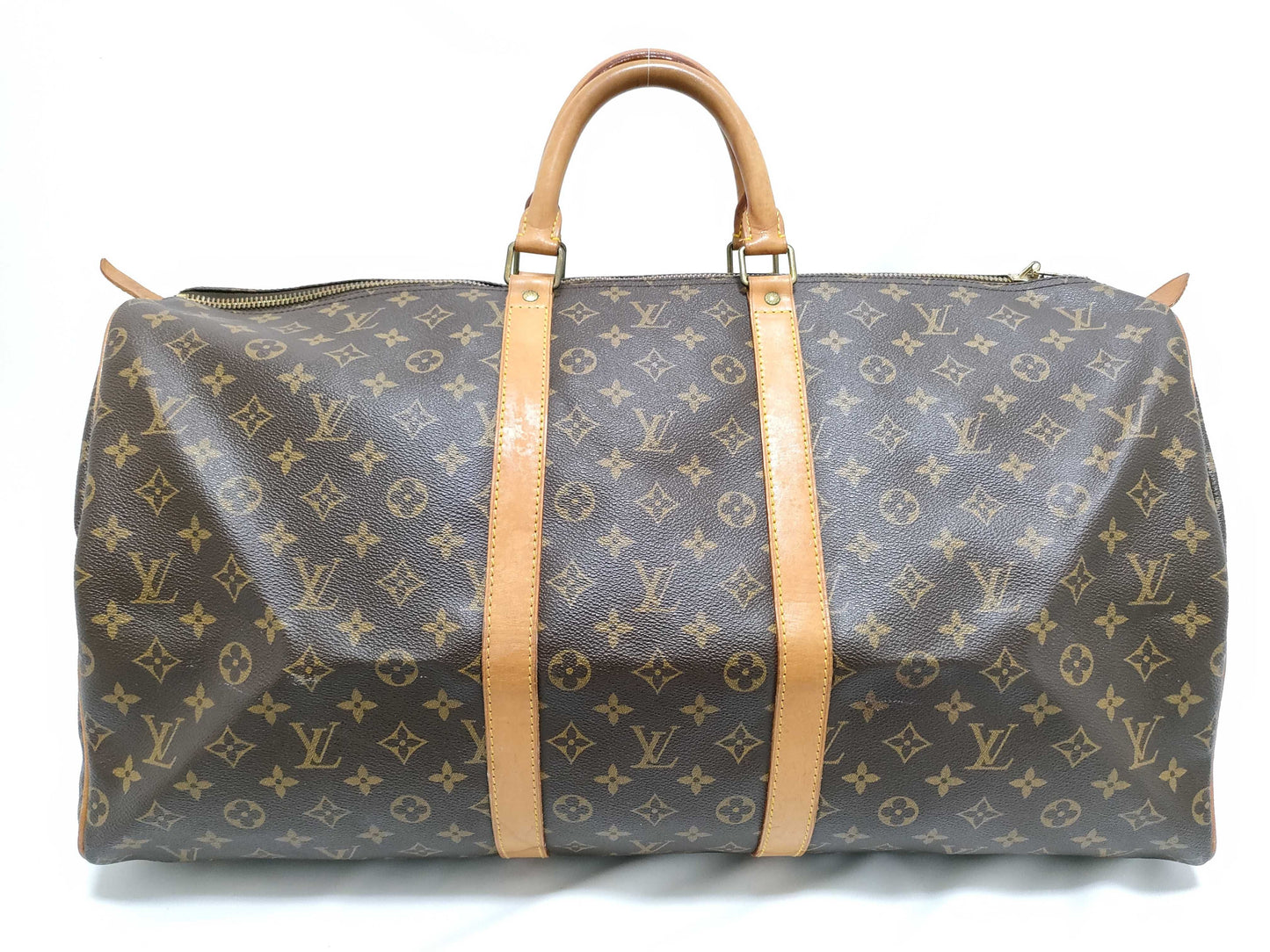 LOUIS VUITTON RFID Unverifiable Monogram LOUIS VUITTON M41424 Monogram Keepall 55 Boston Bag