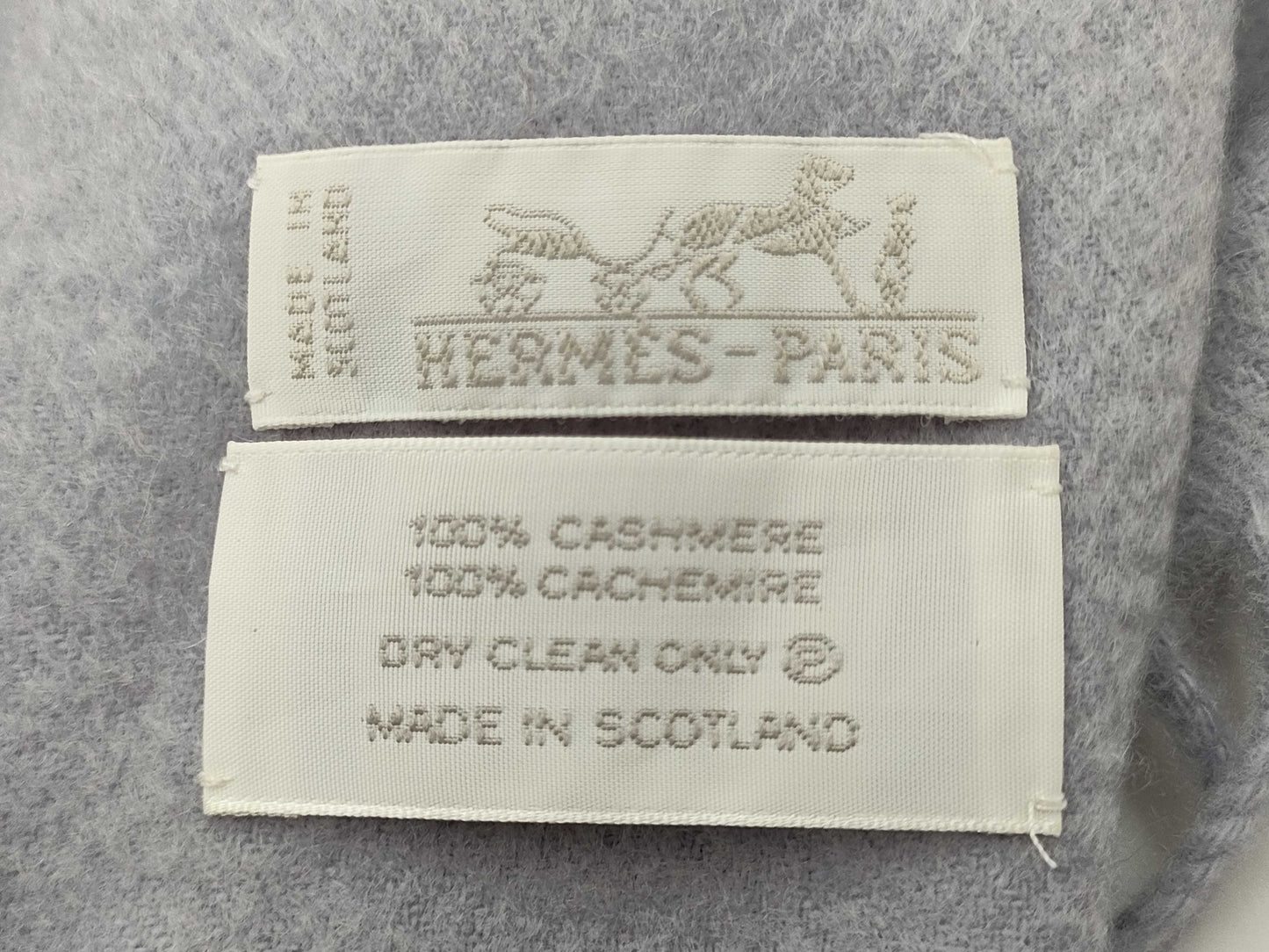 HERMES Large Cashmere Double Scarf/Blanket with Tags Other Accessories