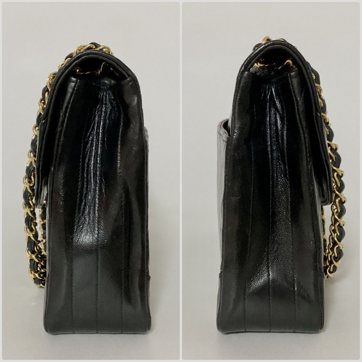 CHANEL Matelasse 24 S Round Flap Double Chain Shoulder Bag with Seal