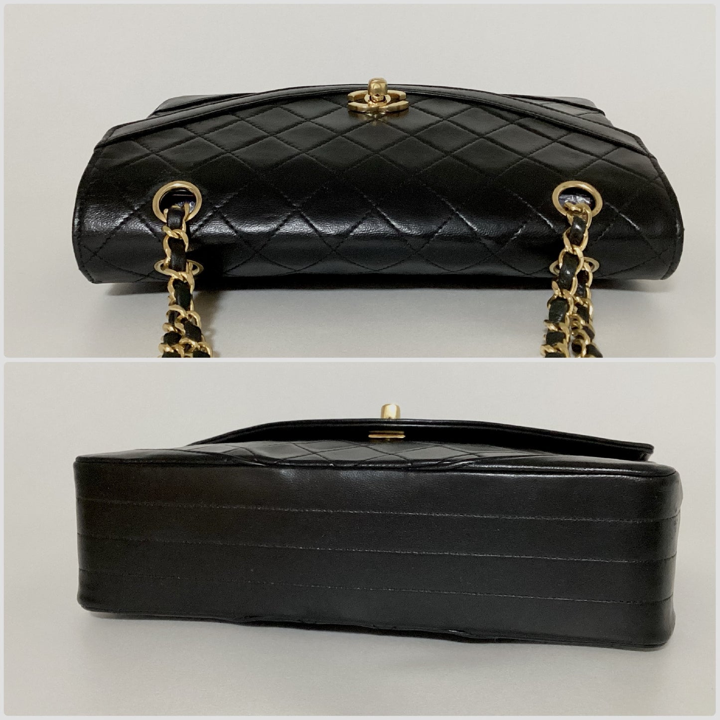 CHANEL Matelasse 24 S Round Flap Double Chain Shoulder Bag with Seal