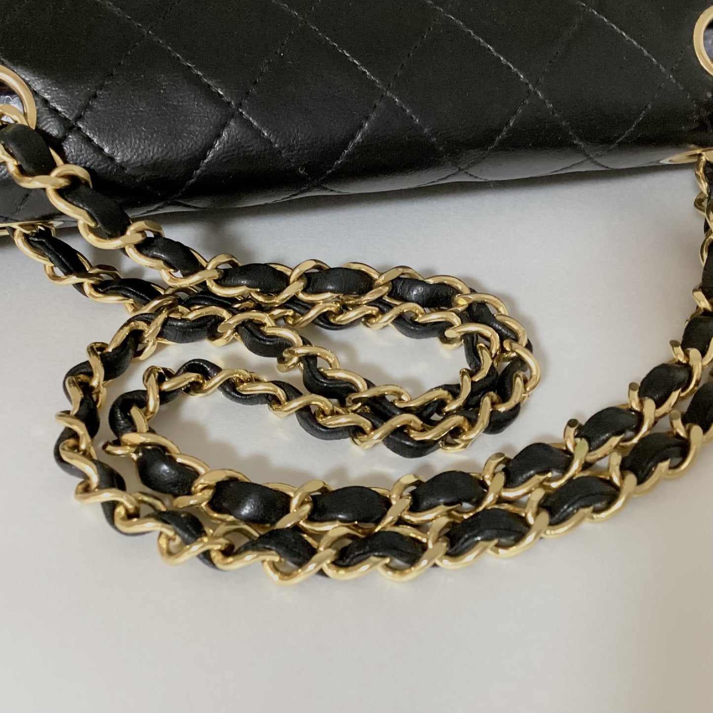 CHANEL Matelasse 24 S Round Flap Double Chain Shoulder Bag with Seal