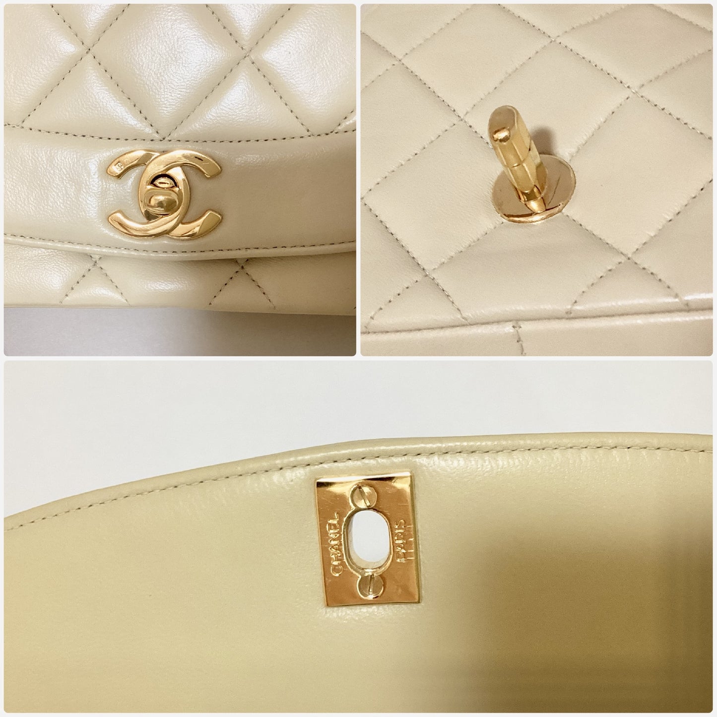 CHANEL Diana Flap Matelasse Chain Shoulder Bag W25 Seal No. 2 Shoulder Bag