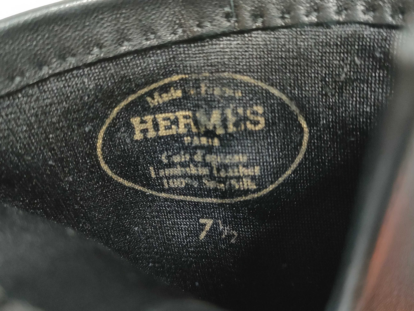 HERMES Leather Gloves Black Other Accessories