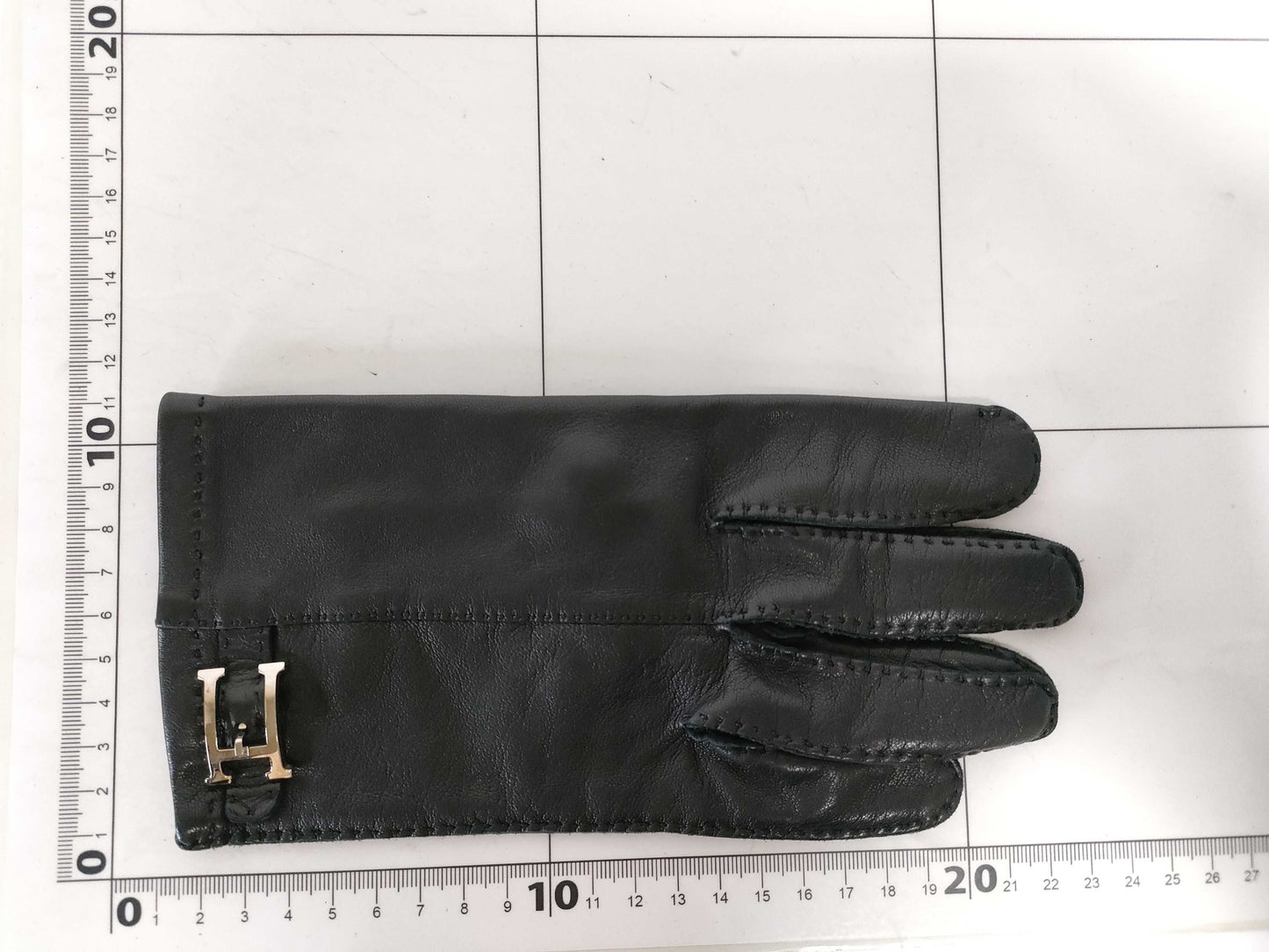 HERMES Leather Gloves Black Other Accessories