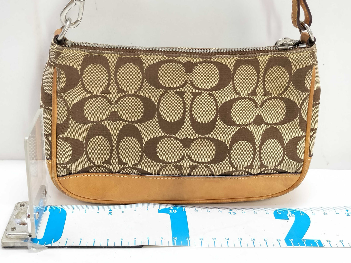COACH Signature Coach Accessory Pouch Shoulder Bag