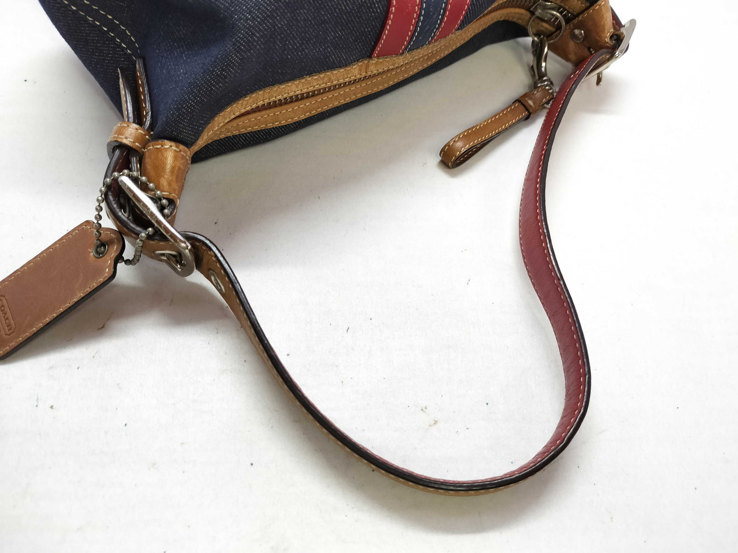 COACH denim accessory pouch shoulder bag