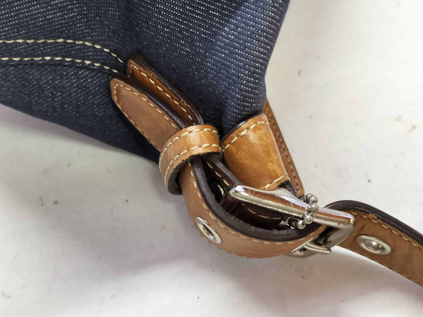 COACH denim accessory pouch shoulder bag