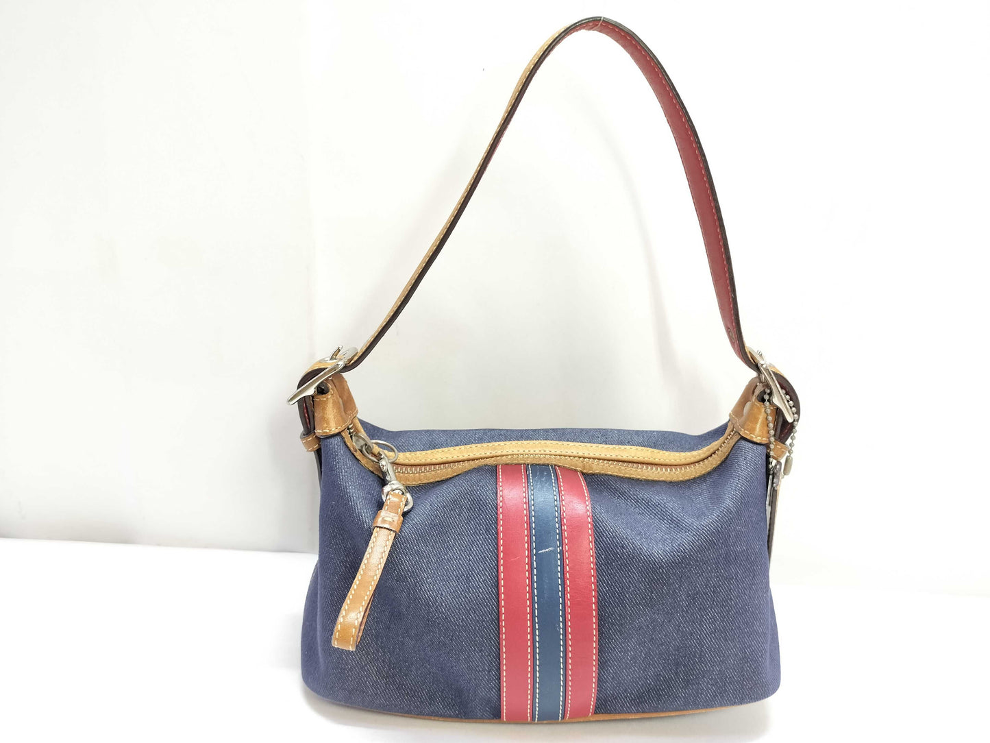 COACH denim accessory pouch shoulder bag