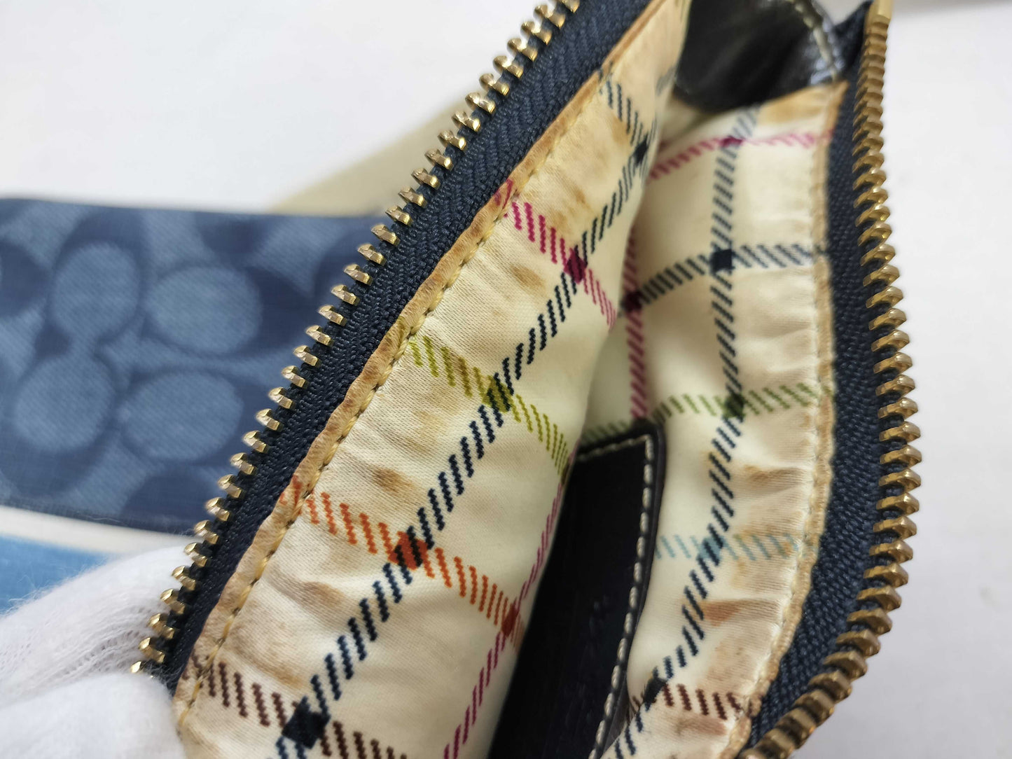 COACH Signature Coach Shoulder Bag Blue