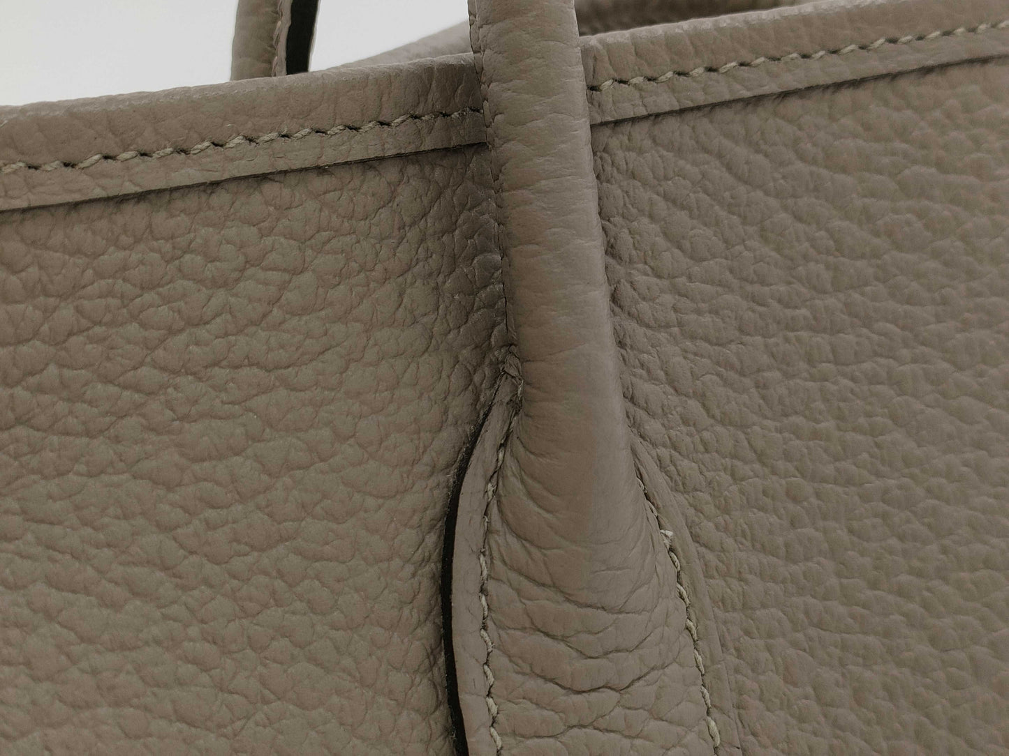 HERMES Garden Party 30 Vache Asphalt Tote Bag