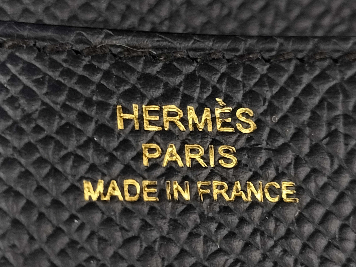 HERMES Constance Mini Epsom Leather Shoulder Bag, 2023, Navy Blue