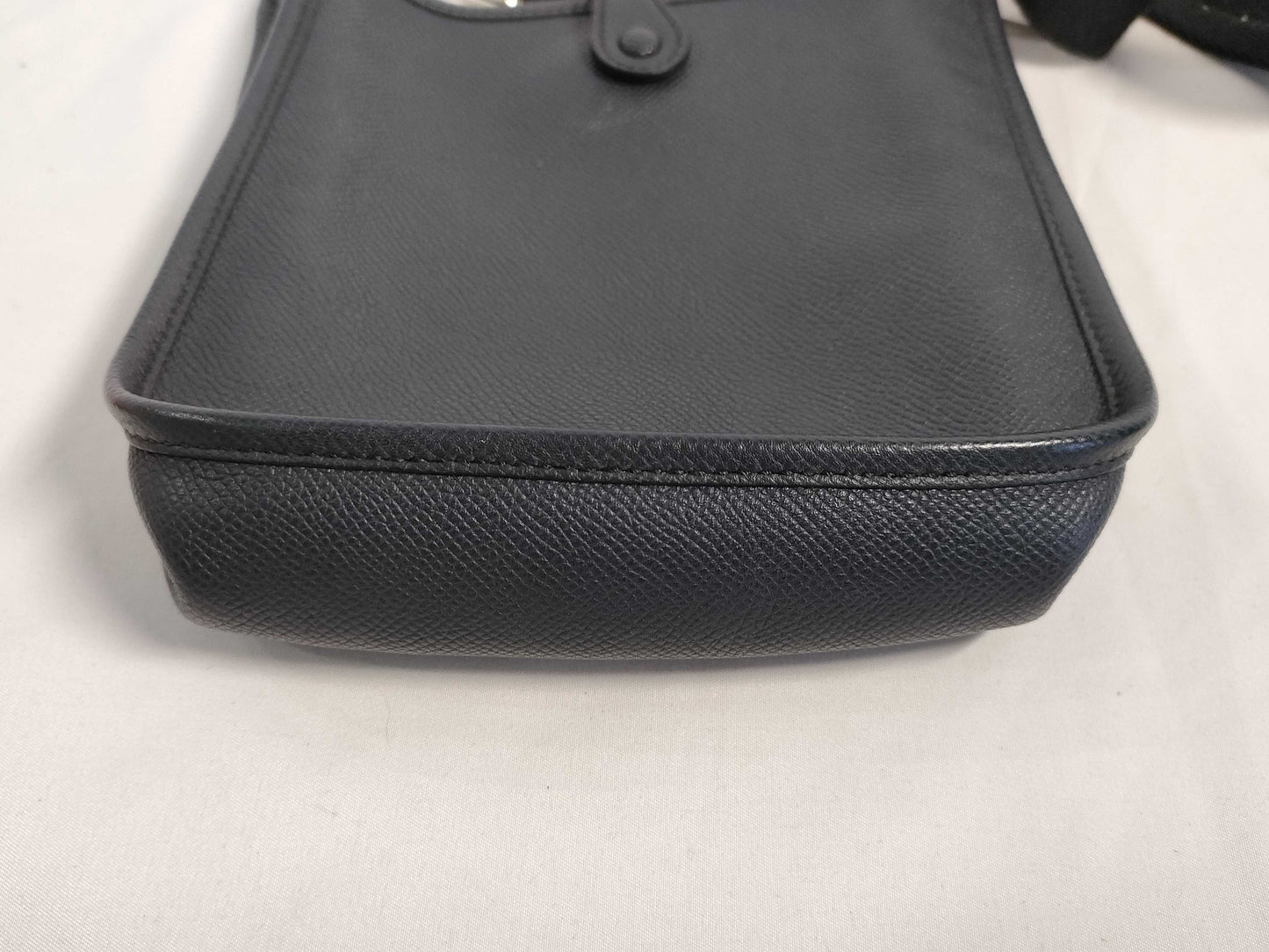 HERMES X Evelyn TPM Epsom Leather X Stamp 2016 Black Shoulder Bag