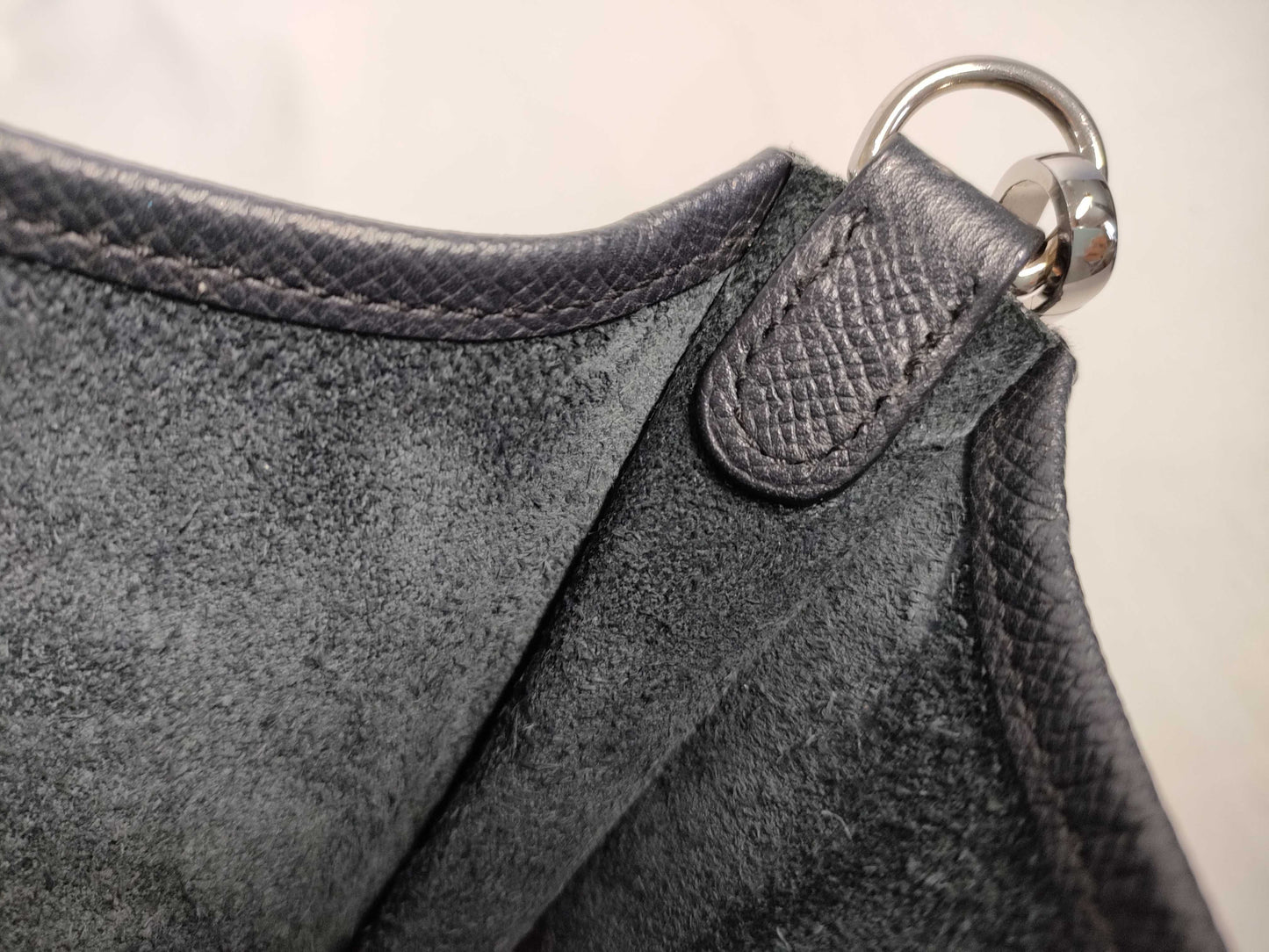 HERMES X Evelyn TPM Epsom Leather X Stamp 2016 Black Shoulder Bag