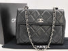 CHANEL Matelasse Chain Tote Bag in Caviar Leather, Black, 6159214