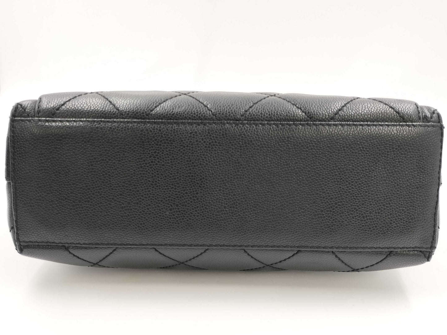 CHANEL Matelasse Chain Tote Bag in Caviar Leather, Black, 6159214