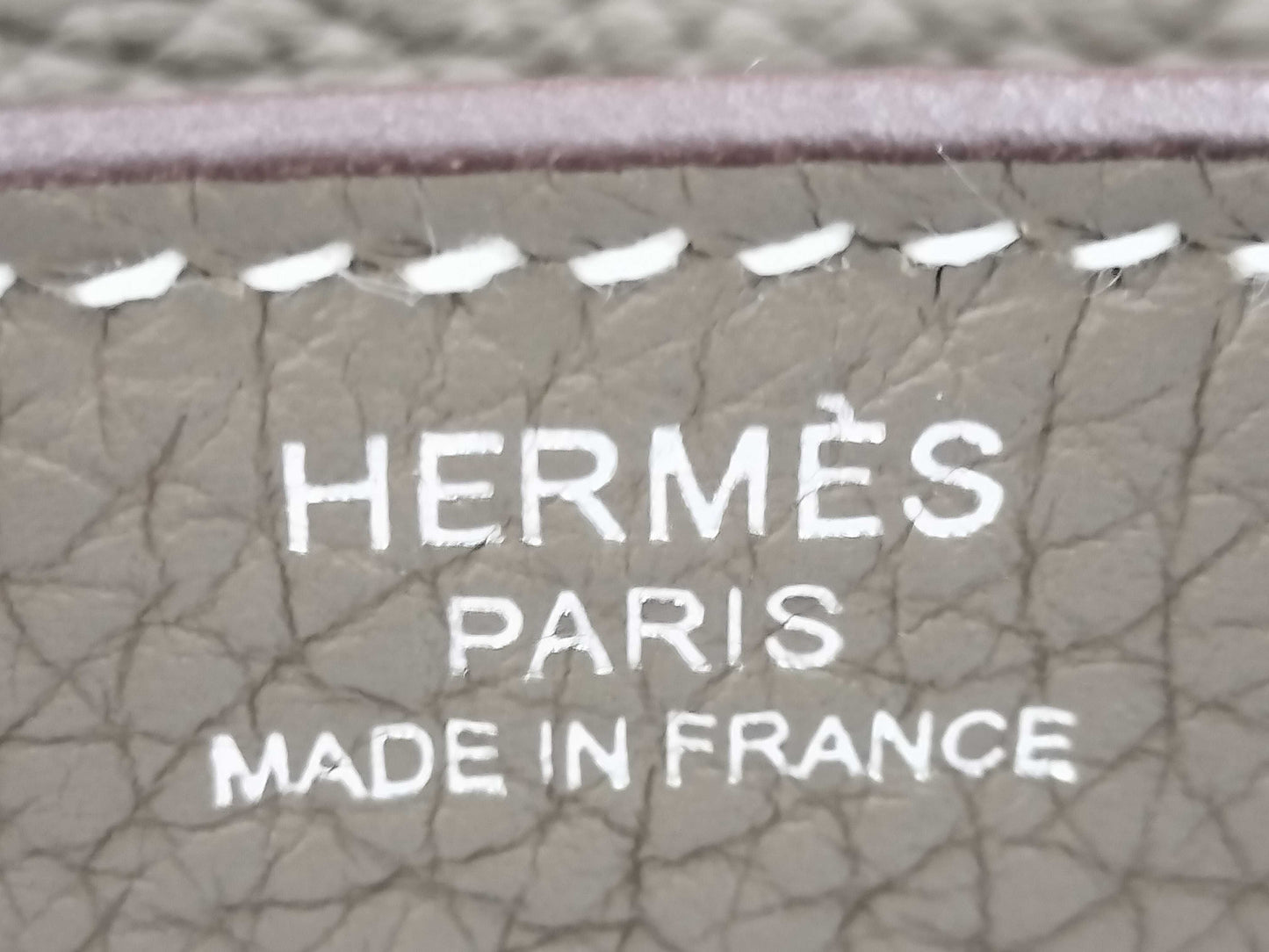 HERMES Birkin 25 Togo Etoupe Handbag with 2024 Engraving