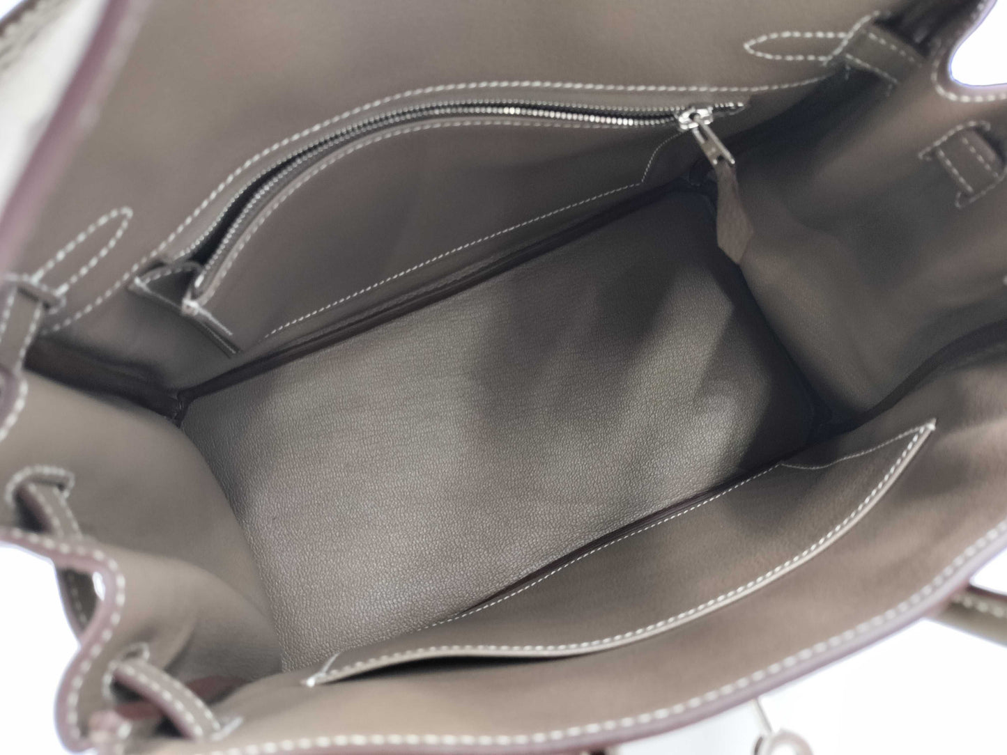 HERMES Birkin 25 Togo Etoupe Handbag with 2024 Engraving