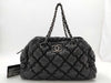 CHANEL Bubble Quilted Lambskin Black Chain Handbag 12905618 Handbag