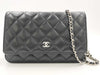 CHANEL Matelasse Chain Wallet in Caviar Leather, Black, N603JA9A Shoulder Bag