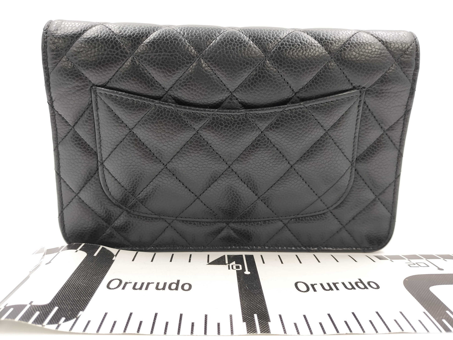 CHANEL Matelasse Chain Wallet in Caviar Leather, Black, N603JA9A Shoulder Bag