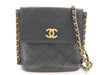 CHANEL AS2542 Hobo Chain Shoulder Bag in Black Leather