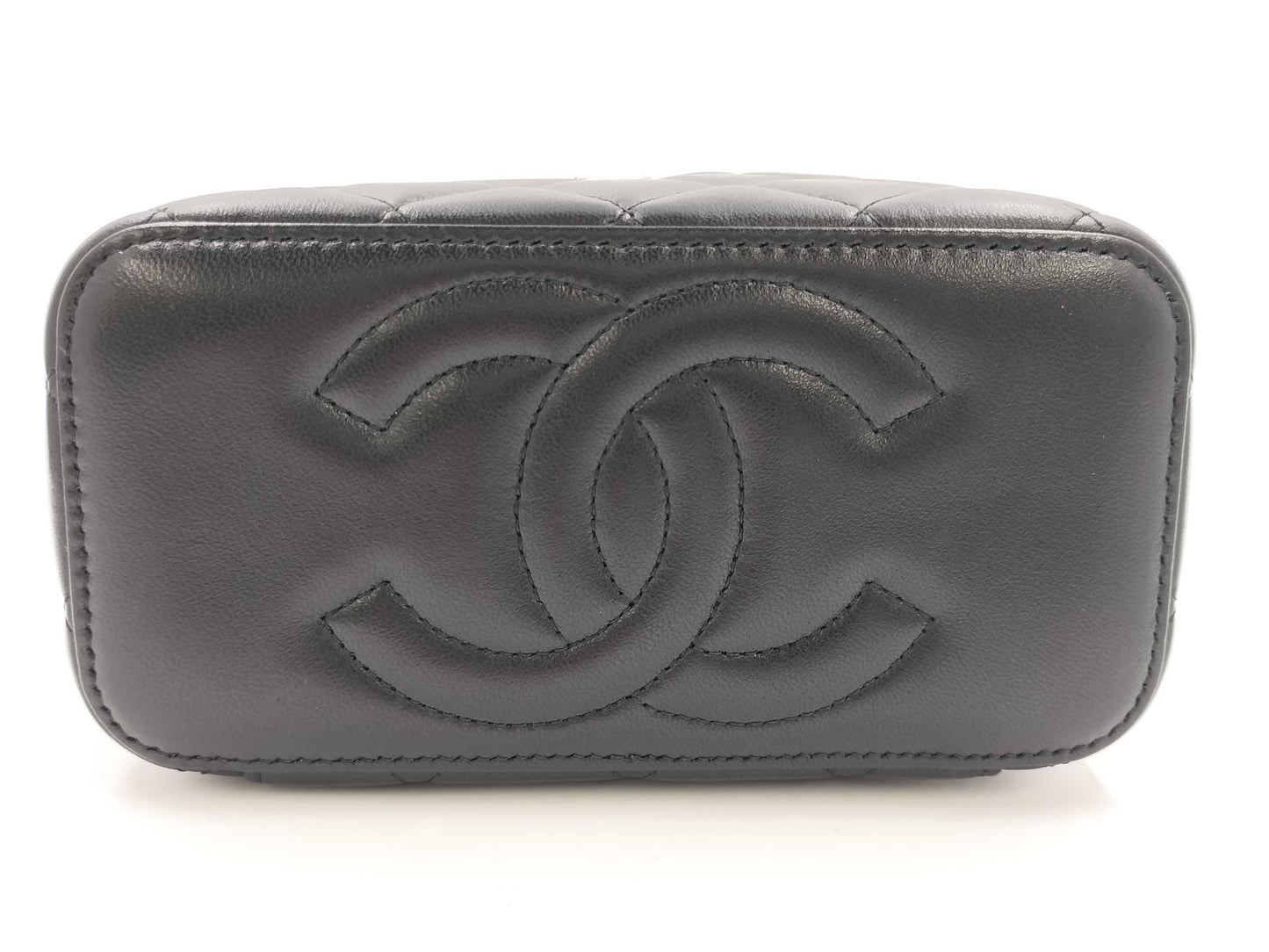 CHANEL Matelasse Vanity Case, Lambskin, Black, K833X9PG Shoulder Bag