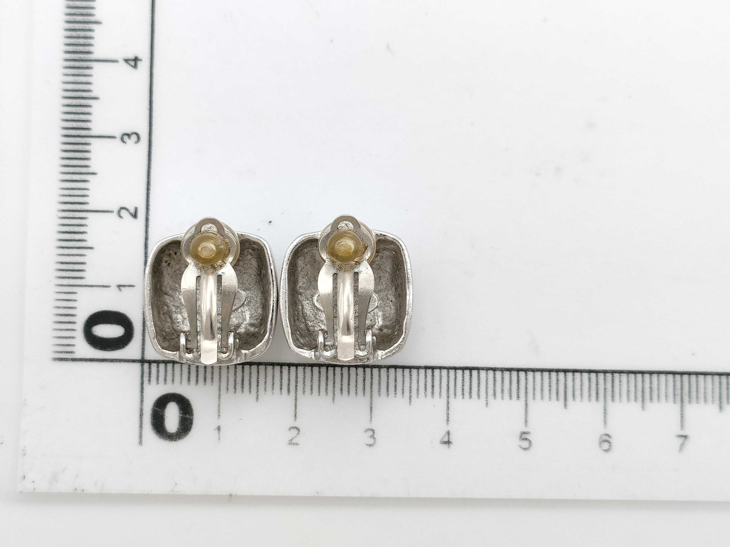 CHANEL 98A Coco Mark Silver x Gold Earrings