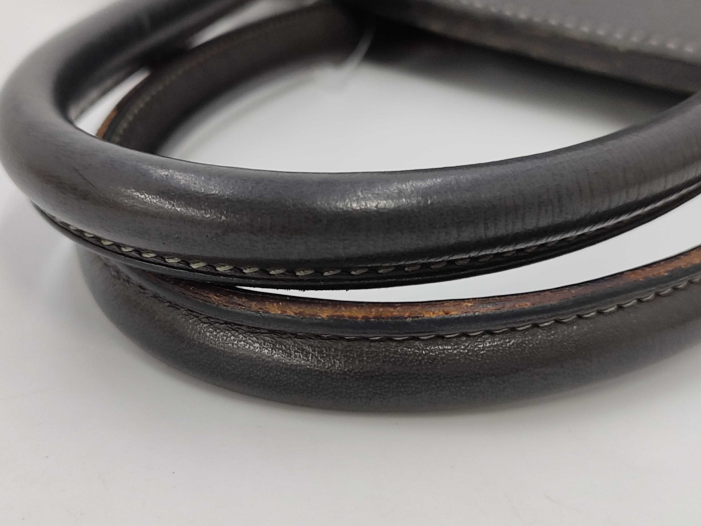 HERMES Birkin 35 □E Black/Gray Handbag