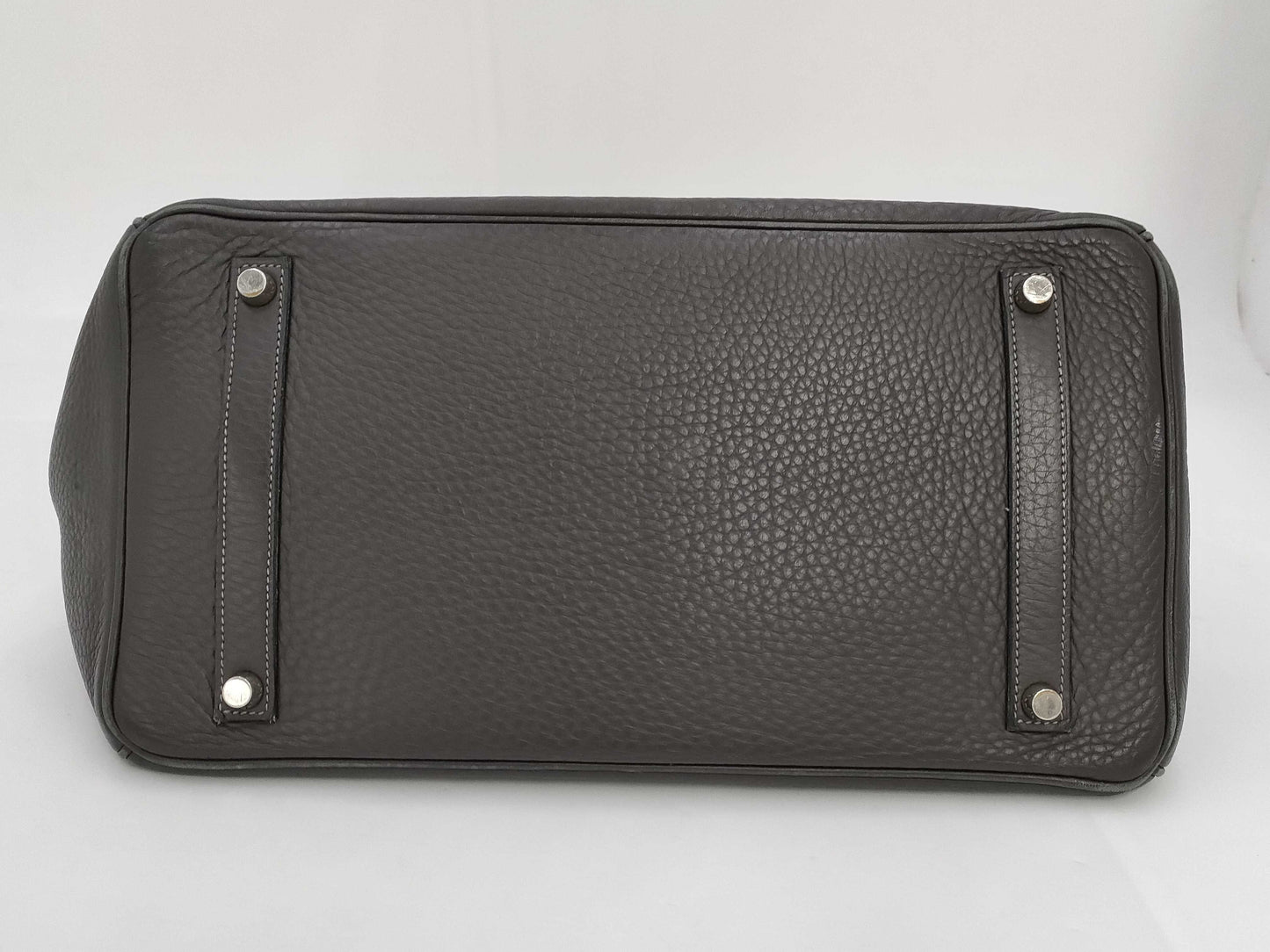 HERMES Birkin 35 □E Black/Gray Handbag