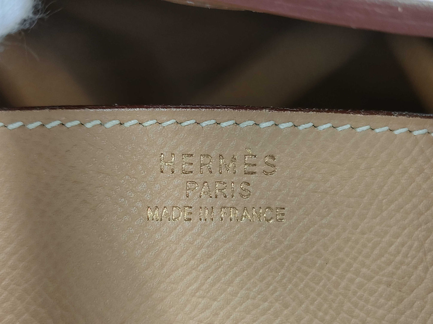 HERMES Birkin 35 □C Brown Handbag